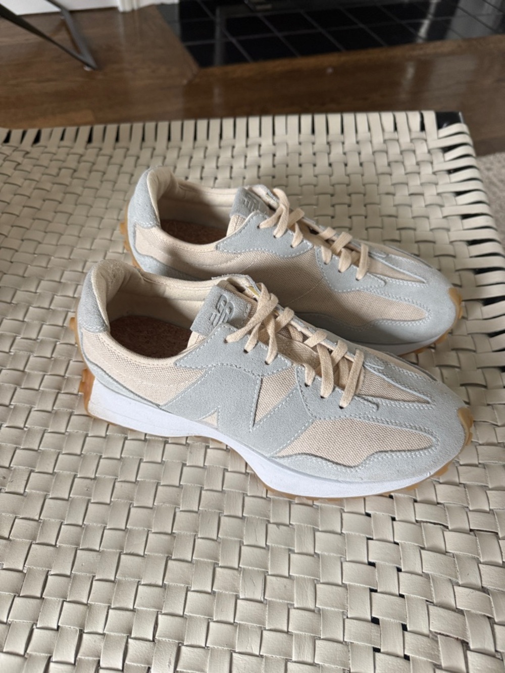 New Balance Women’s Rare 327 Undyed (Beige) - Picture 2 of 3